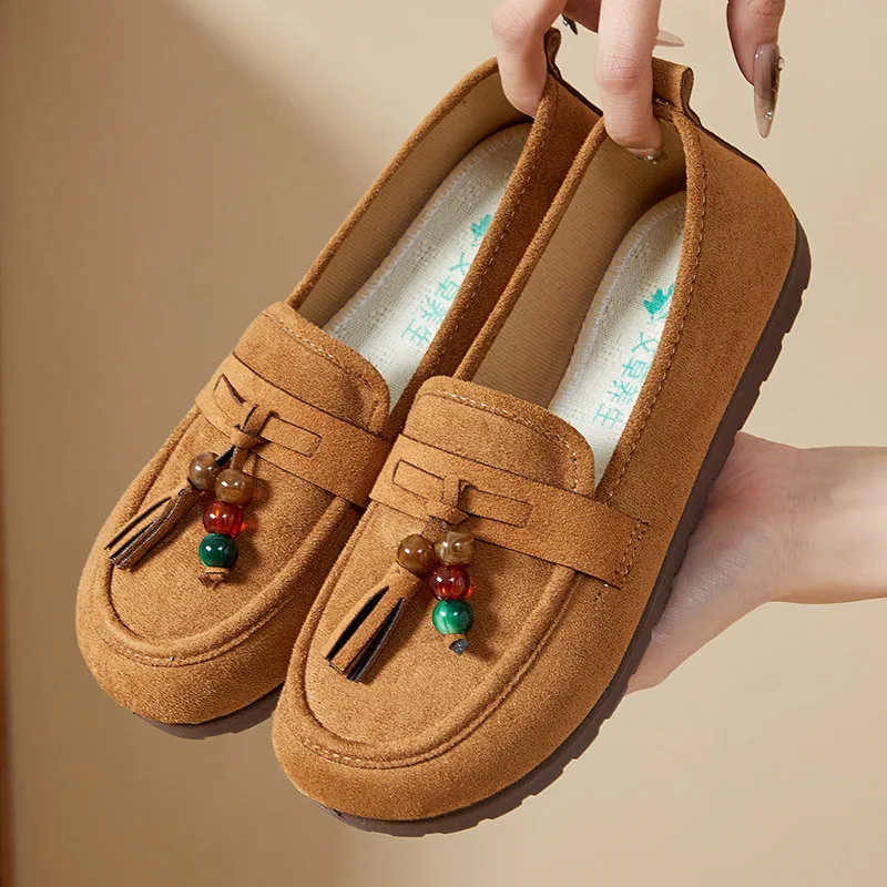 

New Arrival Spring Women Flats Shoes Slip On Loafers Shoes Woman Soft Nurse Ballerina Shoes Casual Zapatos De Mujer