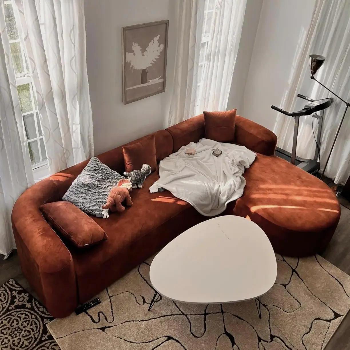 

Apartment Velvet Couch Sofa Chaise Lounge Upholstered L Shaped Couch Apartment Living Room Sofas Divano Postmodern Furniture