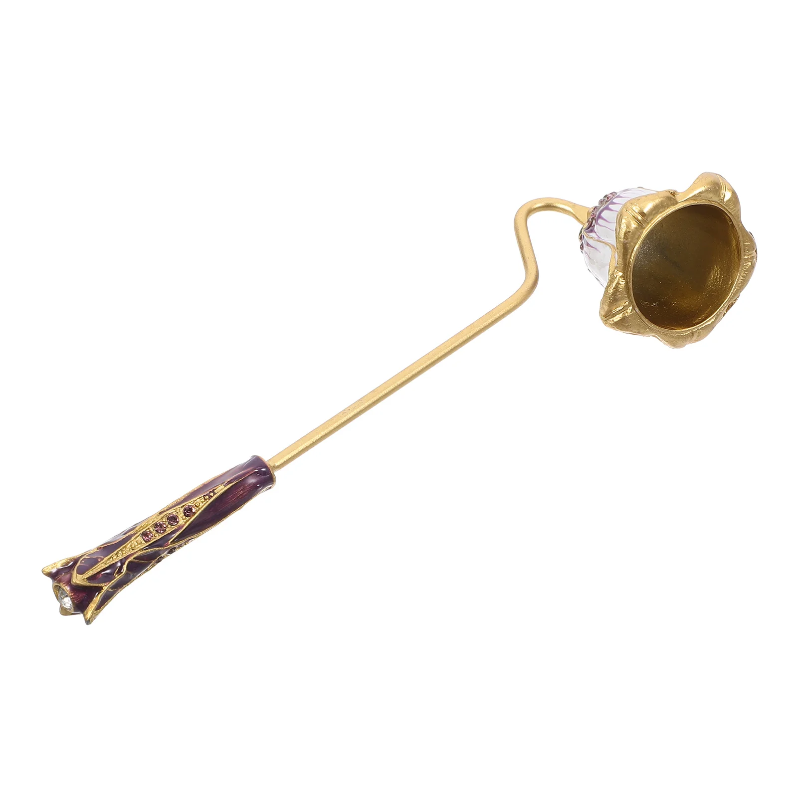 

Vintage Rhinestone Snuffer Extinguisher Tool Long Handle for Tapered and Scented Candles Gift for Lovers