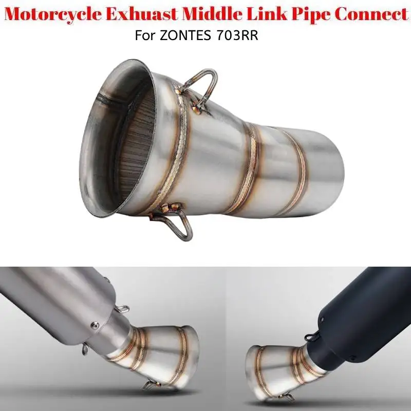 Für ZONTES 730RR 730 RR 2024 2025 Motorrad Auspuff Mittelrohr Verbindungsstück 51mm Motorrad Auspuff Schalldämpfer Rohr