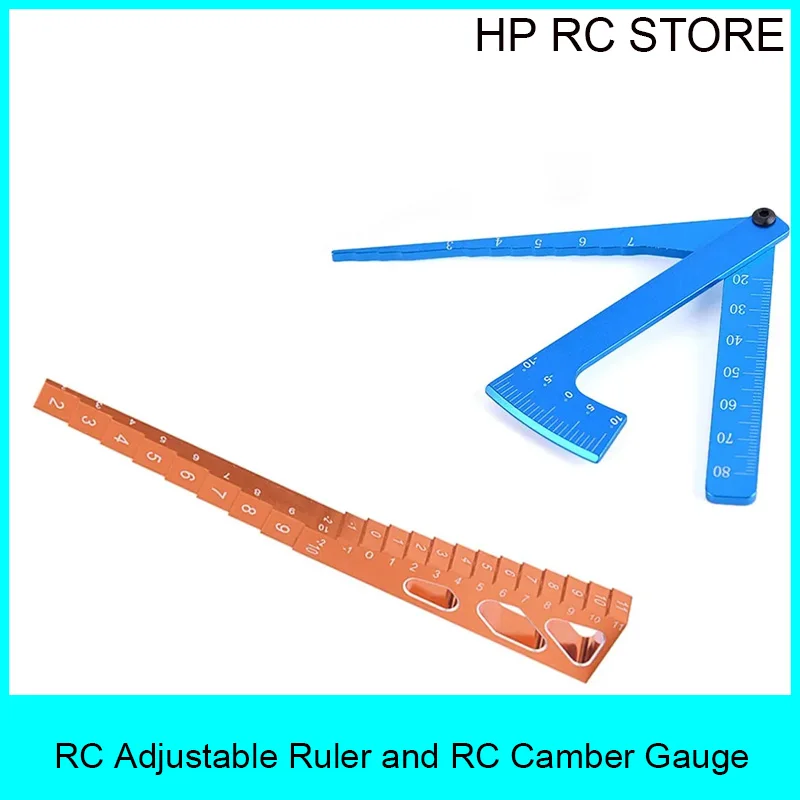 Adjustable Ruler Adjusting RC Car Height & Wheel Rim Hobby Tools CNC For RC Car 1/8 1/10 Tamiya HSP HPI