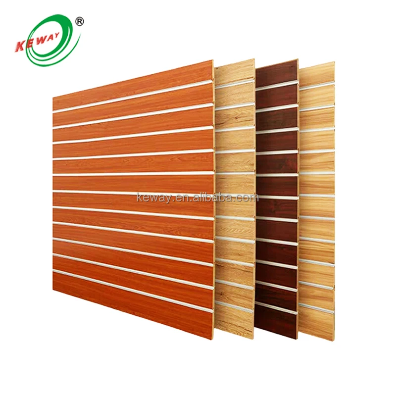 (customized)Factory high quality 4*8 feet 1220*2440*18mm.5slot melamine mdf slatwall board