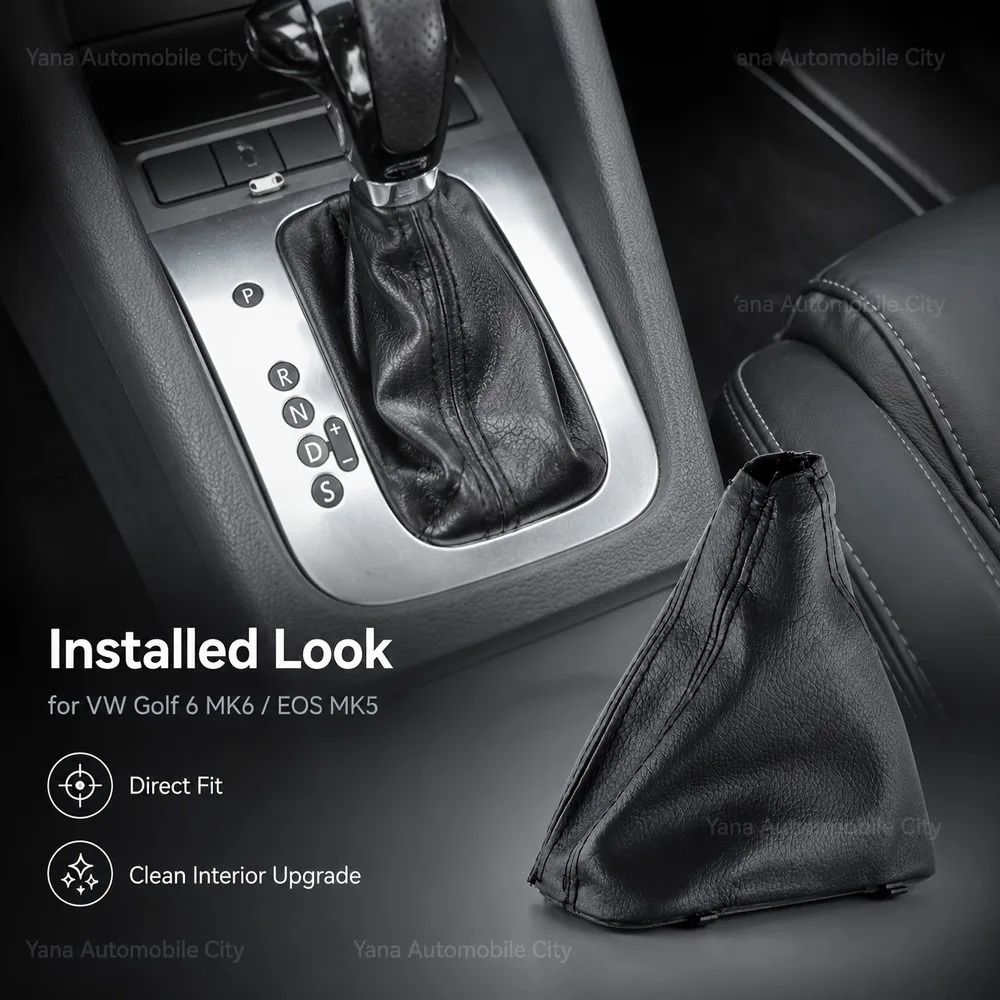 for Golf 6 Rediser MK6 EOS MK5 Auto DSG Gear Shift Knob Handle Boot Cover Reinforced, Brush Color Random
