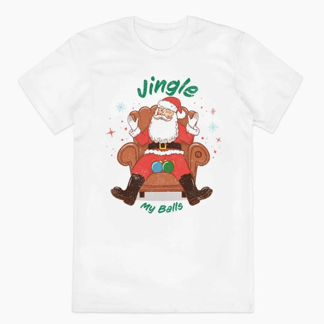 

Новинка 2025, рождественский подарок, повседневная забавная футболка для пары с иллюстрациями, модная мужская и женская футболка для отдыха, футболка унисекс