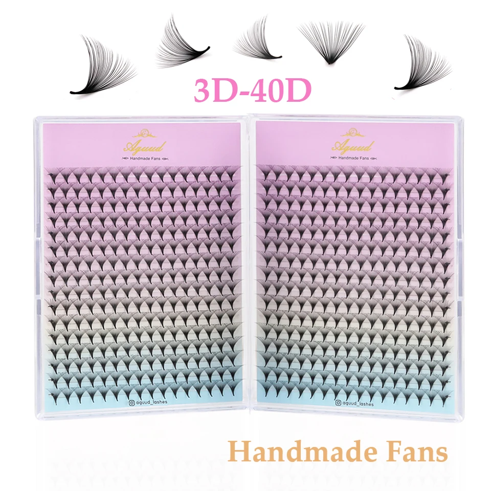 

AGUUD New XL Tray Thin Pointy Base Premade Lash Fans 5D 6D 7D 8D 10D 12D 30D 40D Russian Volume Lashes Cils Extensions Fans
