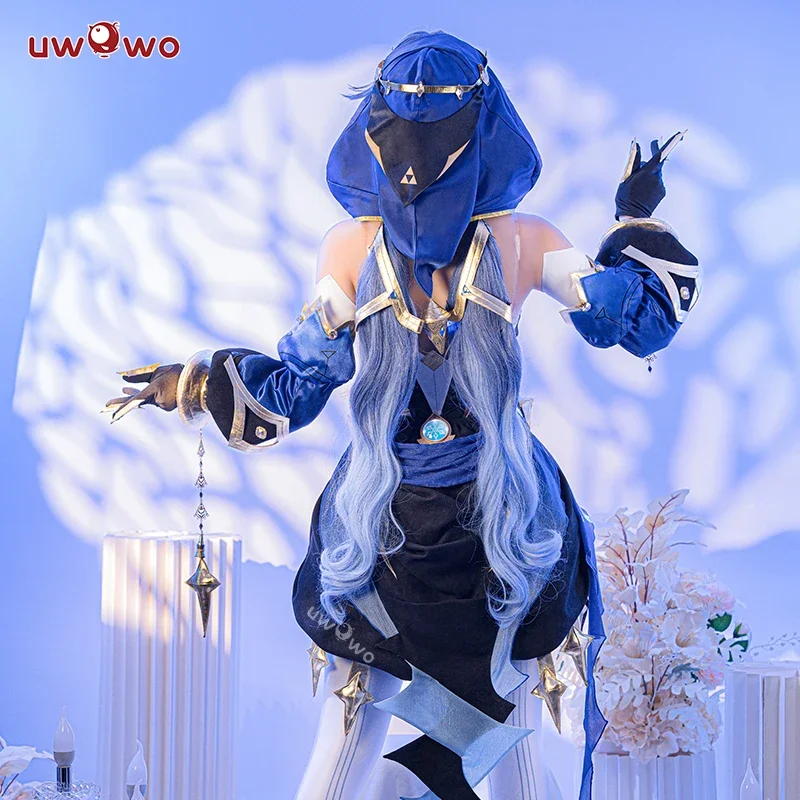 الدفعة الأخيرة UWOWO Genshin Impact Cosplay ليلى زي Sumeru Cryo أزياء نسائية للهالوين وأعياد الميلاد