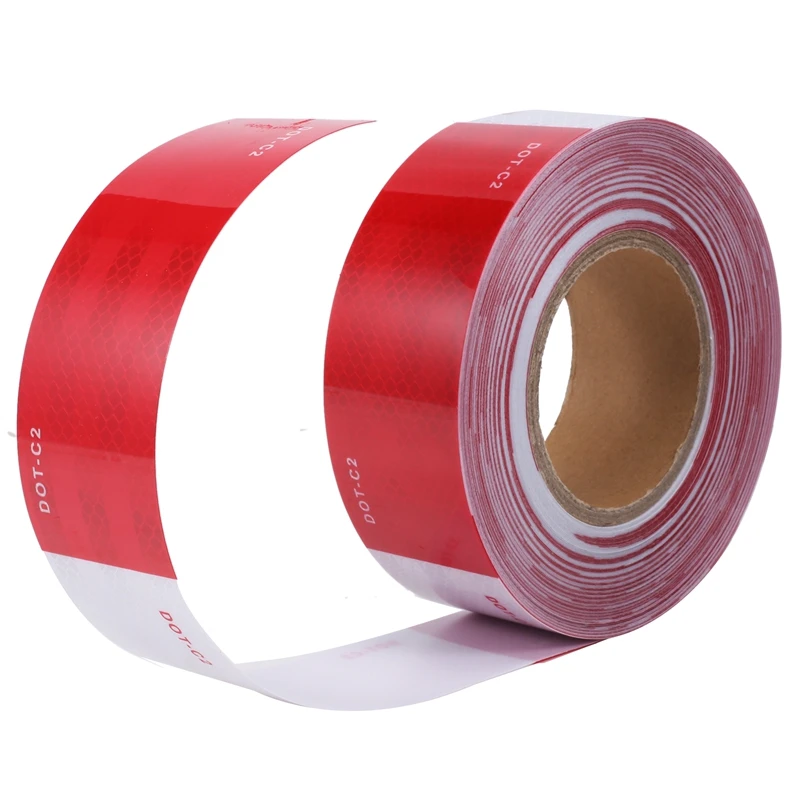 Red And White Reflective Tape Reflective Film Car Truck Body Stickers Annual Inspection Reflective Strip