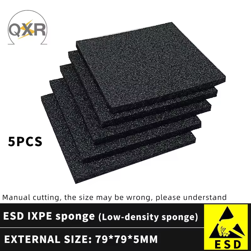 79X79MM black ESD low density IXPE sponge PCB board repair mat Solder stand mat semiconductor IC chip storage board - Image 10