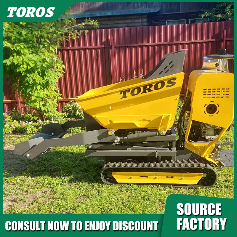 

Hydraulic Standing Mini Damper Truck Diesel Engine Plus Power Garden Tilt and Lift Crawler new mini dumper