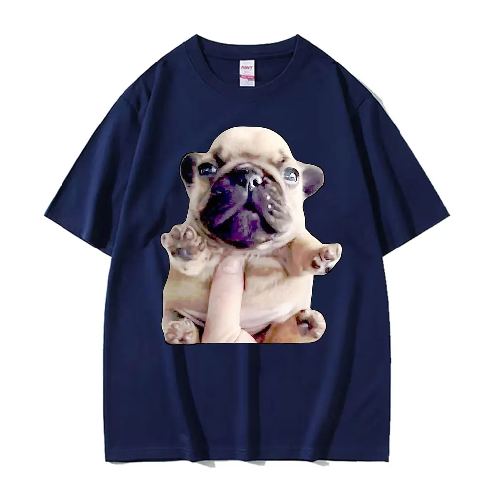 الفرنسية البلدغ مضحك Pibble ميمي تي شيرت للجنسين الصيف بلايز Kawaii لطيف تي شيرت الرجال عالية الجودة 100_ القطن تي شيرت الشارع الشهير