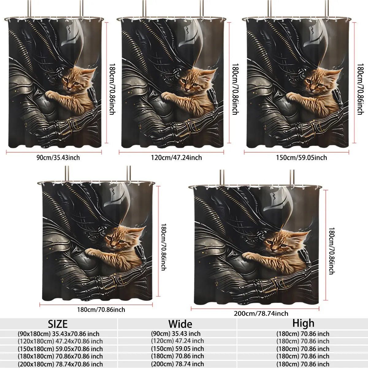 Sci-fi Robot Holding Ginger Cat Print Bath curtain Soft t Lightweight Warm Sofa Bed Cover Futuristic Mechanical
