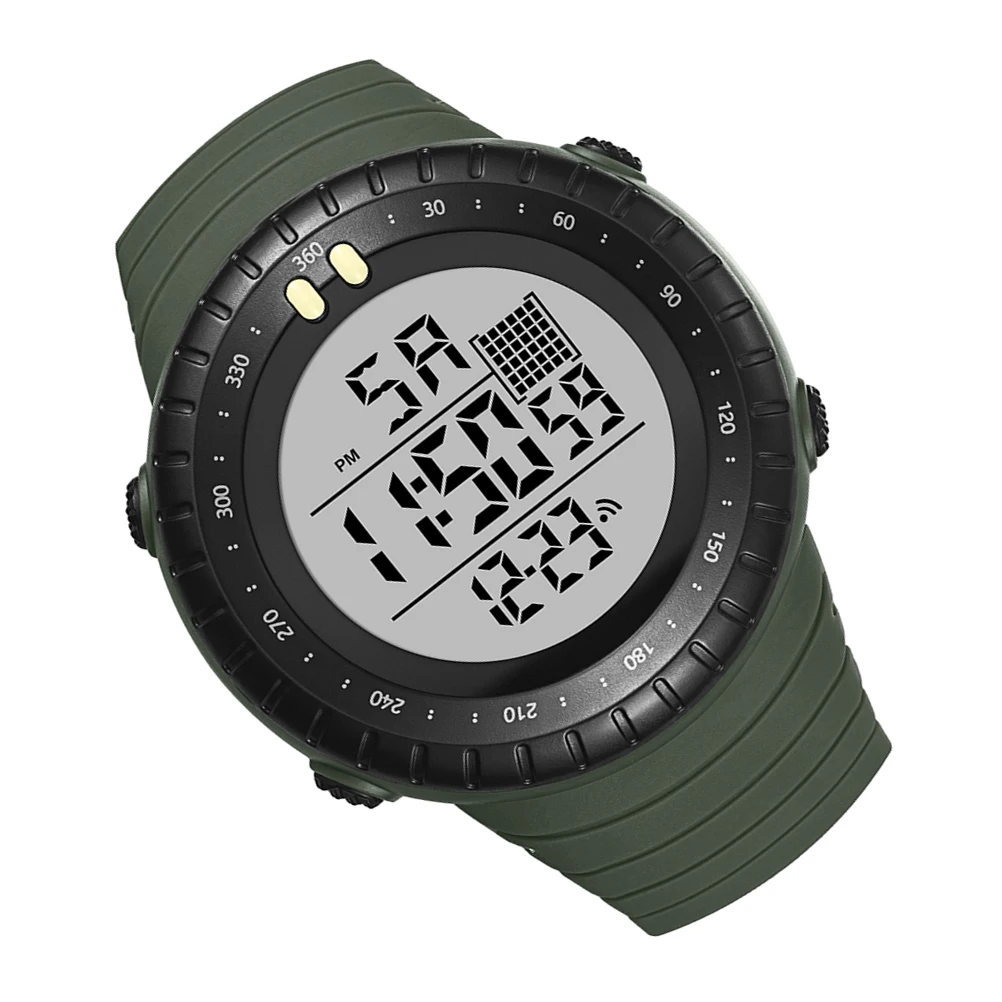 Sports Wrist Watch for Man Electronic Waterproof Alarm Multi purpose Outdoor Comfortable Premium Material Fashion Luminous