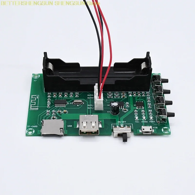 XH-A150 lithium battery Bluetooth digital power amplifier board 5W+5W Android mouth power DIY small speaker rechargeable