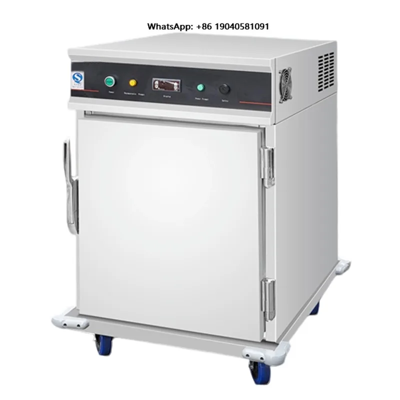 Commercial Industrial 1.8kW Electric Mobile Banquet Cart 9L Stainless Steel Body Food Warmer Cabinet Tray for Hotels Restaurants