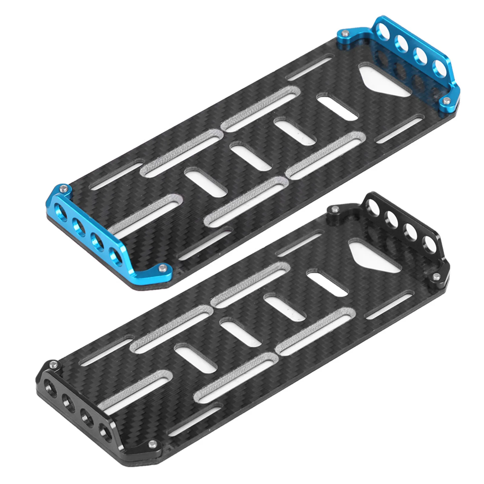 Piastra di montaggio batteria in carbonio in lega di alluminio per Axial SCX10 CC01 D90 Piastra di montaggio batteria per auto RC in scala 1/10