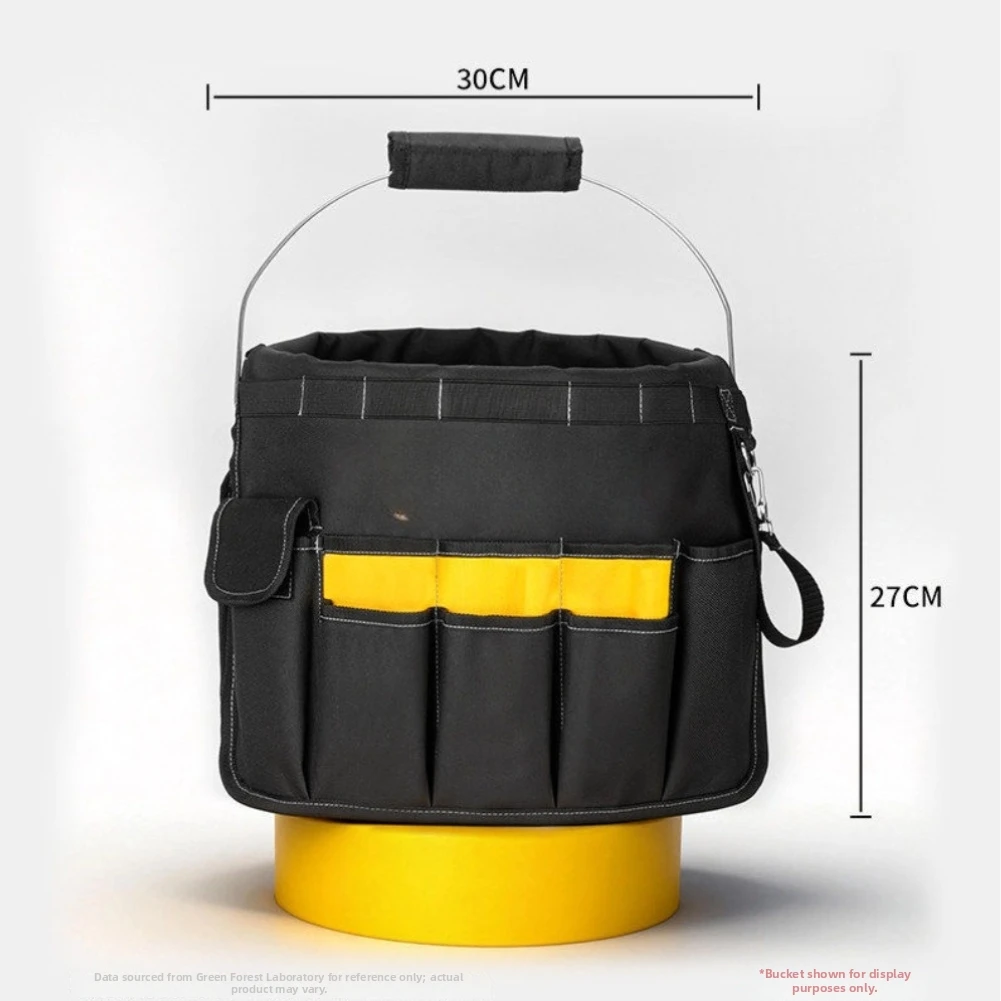Multifunctional 600D Oxford Tool Bag With Shoulder Strap Portable Organizer For Electrician Repair Outdoor Cleaning Storage