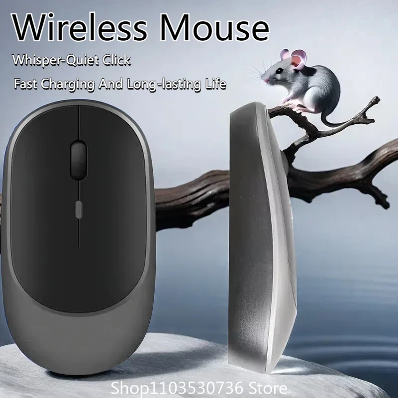 2025 draadloze muis Bluetooth USB stille muizen Verstelbare DPI Ergonomisch ontwerp Oplaadbare gamingmuis voor Xiaomi-tablet