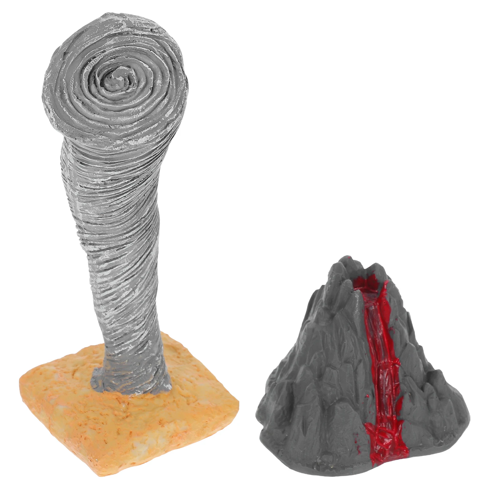 Bandeja de arena de juguete educativo, Micro paisajismo, decoración Tornado, juguetes, adorno de micropaisaje, estatuilla de escritorio de volcán, 2 uds.