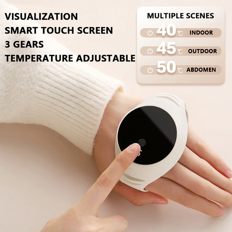 Hand Warmer Mini Heating Bracelet 300mins  Electric Stove Hand Warmer Bracelet USB Charging Student Portable Winter