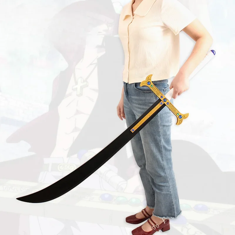 110cm Dracule Mihawk Katana Eagle Sword Wooden Ninja Knife Blade Anime Cosplay Prop Real Full Size Katana Samurai Sabre Toy Gift