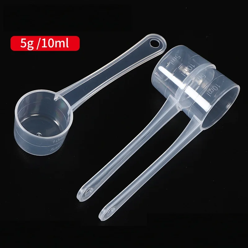 1000Pcs Plastic 5g Measuring Spoons 10ml Liquid Measuring Spoon Coffee Protein Milk Powder Scoop Home Kitchen Gadget Milk Powder