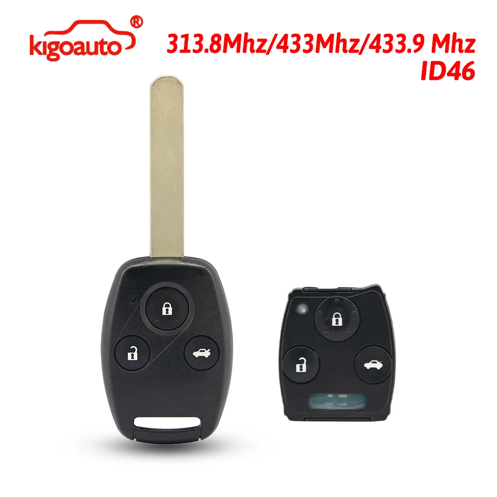 

kigoauto remote key 433Mhz with electronic ID46 chip for Honda City Fit Jazz Odyssey Fleed 2008-20155 WK49309/HLIK-1T/HLIK-2T
