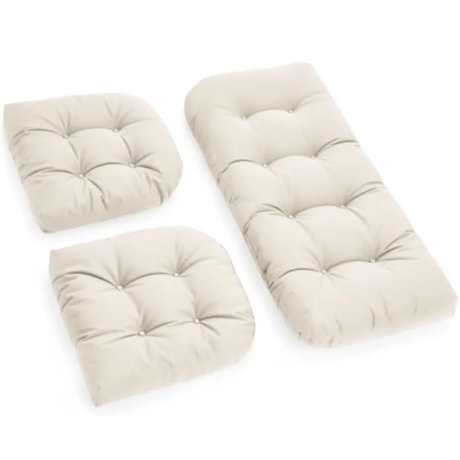 

Всепогодные подушки для уличной плетеной мебели, 3 штуки, водонепроницаемые, для садовой мебели и комплектов для отдыха на открытом воздухе