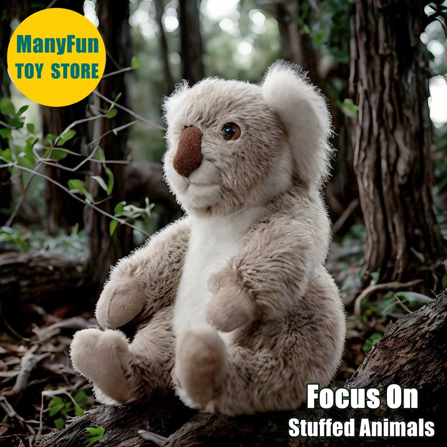 

Koala Plush Toy High Fidelity Cute Koala Bear Plushie Lifelike Koala Stuffed Animal Simulation Doll Toys Gift