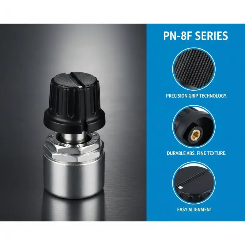1.5-Pack Striped Plastic Knob Cap PN-8F, 16x14.5mm, with Copper Core for Electronic Devices, Inner Hole 6.35mm