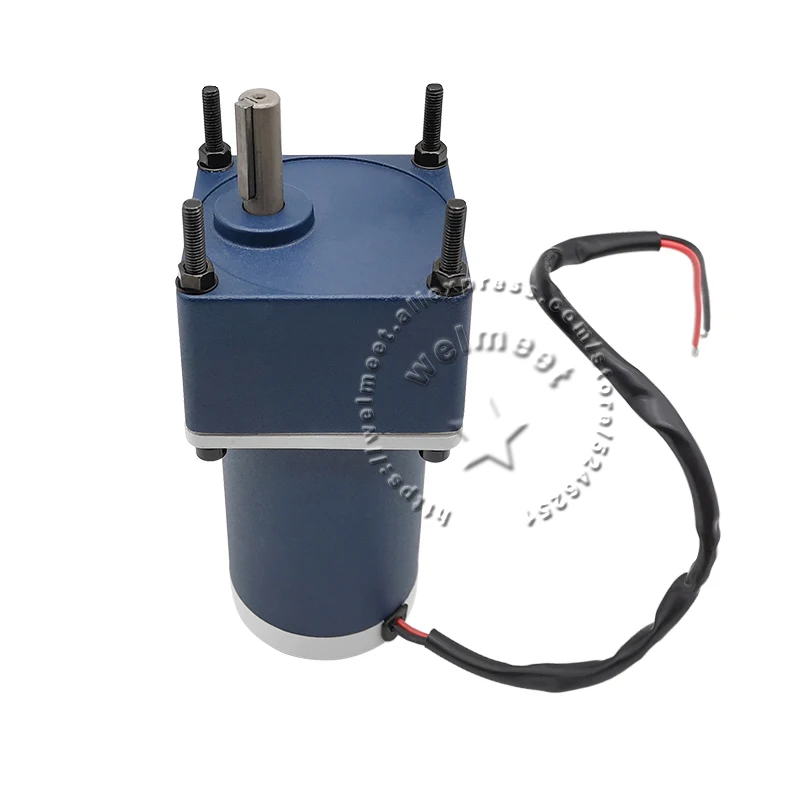 1Pcs DC12V 24V 10rpm-1000rpm 30W Large Power Gearbox Speed Reduction Gear Motor Motor CW/CCW Φ60x142mm