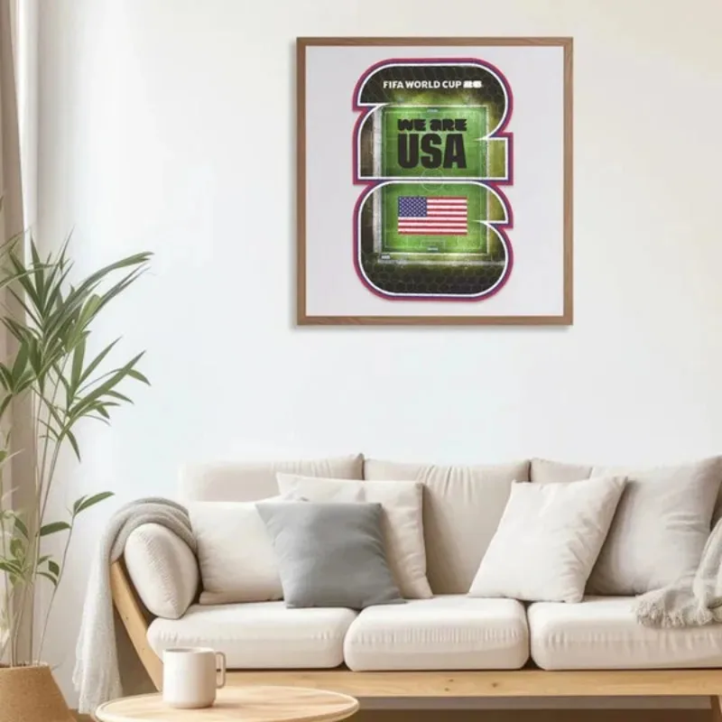 FIFA World Cup Wooden Puzzles for Adults Host Country USA Football Field Unique Shaped Sports Fans for Home Decor Festival Gifts - view 5