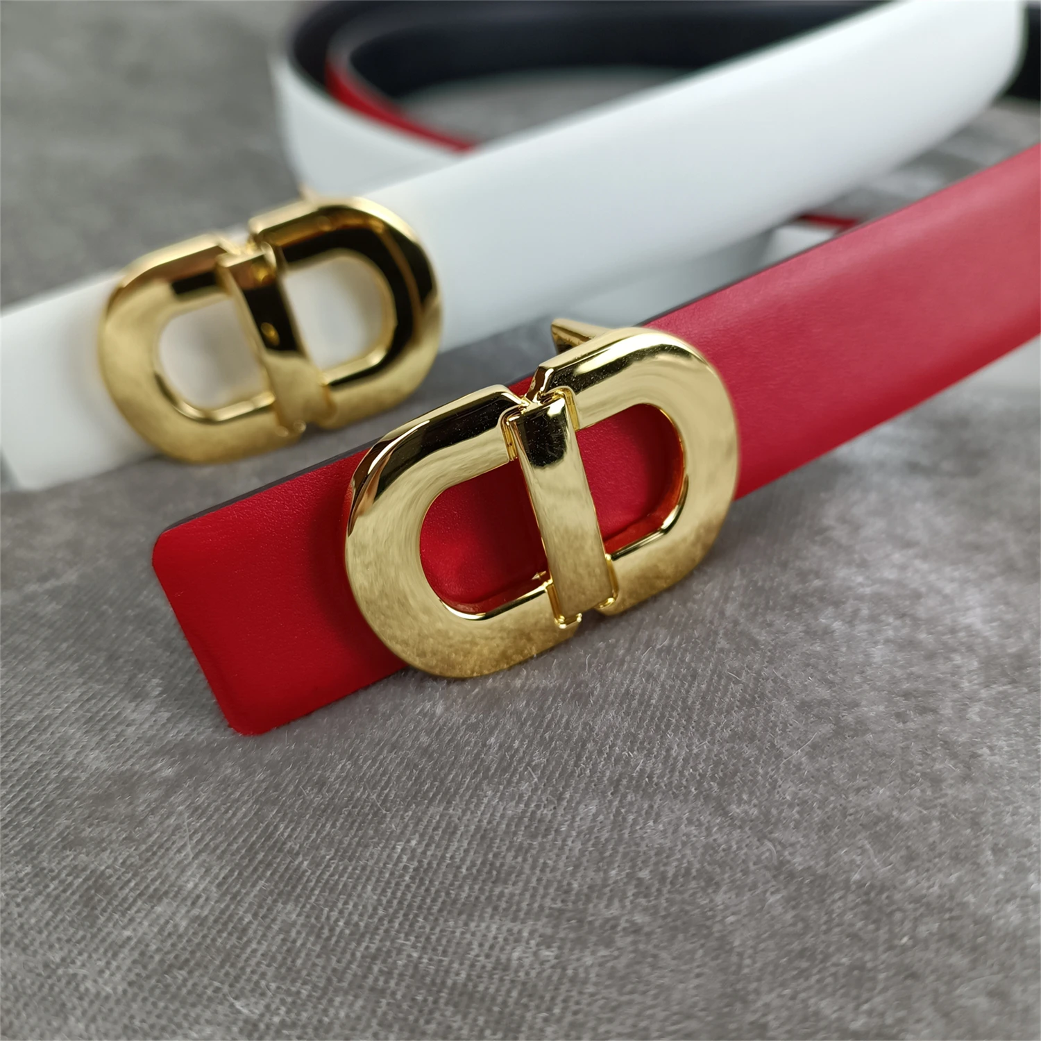 

Classic DIY Trend Gushuai Fashion Belt Ladies Belt Men Couple Belt Double Sided Use 2.5cm Thin Belt Free Shipping Wholesale