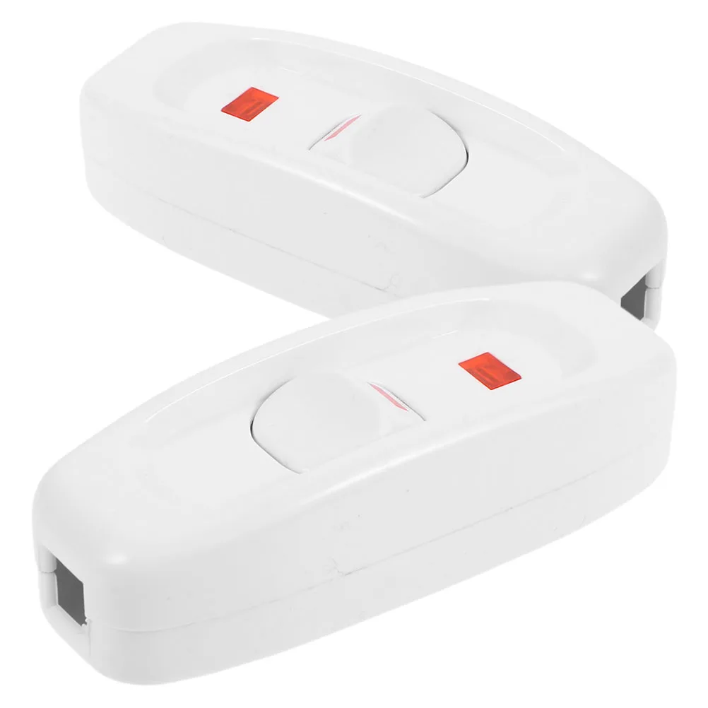 

2pcs 10A 250V Bedside Switch Vintage On Off Button For Lamp Inline Cord Control Single Illuminated Switch Nightstand Dimmer