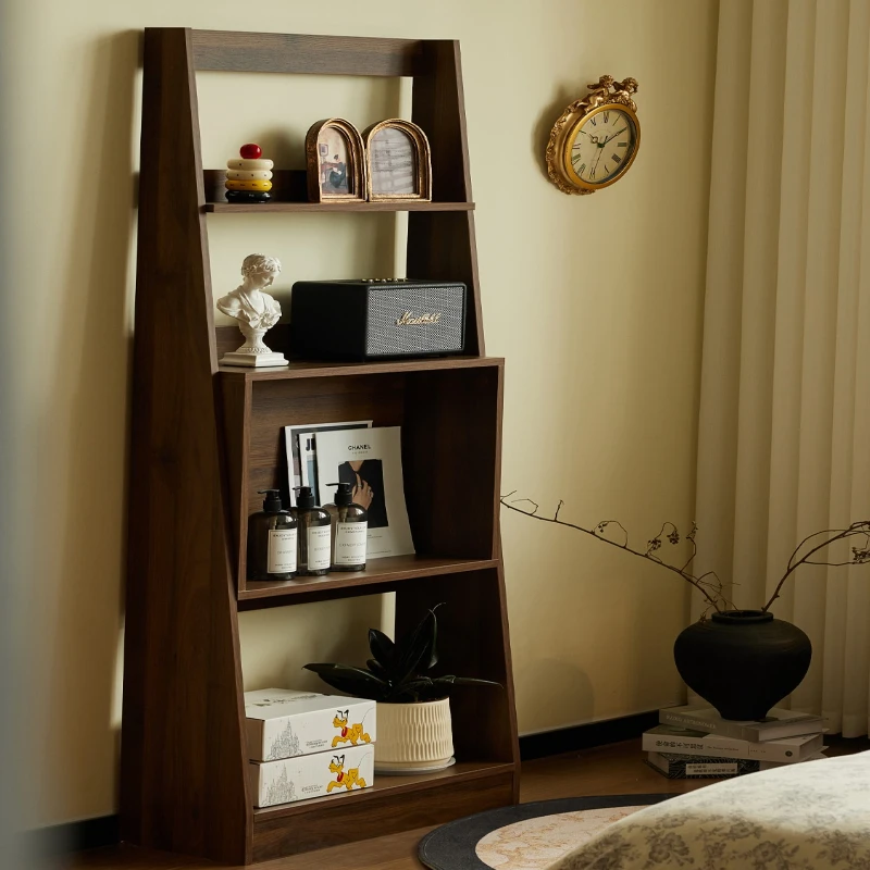 solid wood magazine rack medieval living room display shelf against wall bookshelf multi-layer estante de livros furniture