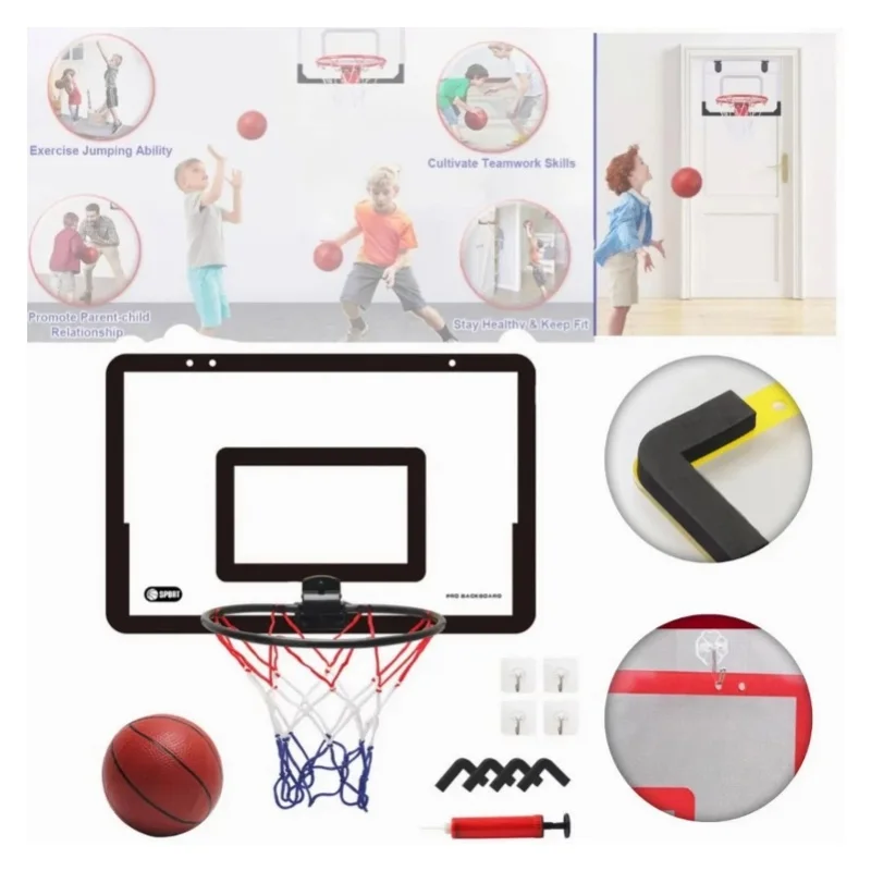 Indoor Mini Basketbalring Set Punch Gratis Hangend Type Mobiele Mini Basketbalring Voor Deur