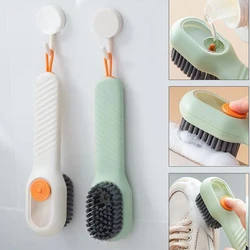 Brosse à chaussures multifonctionnelle avec décharge de liquide automatique, livres profonds, poils souples, kit d'entretien de livres de rencontre domestique