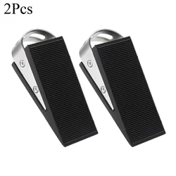 2Pcs Door Stoppers Rubber 304 Stainless Steel Punch-free Door Buffers Kids Safe Floor Gate Door Stops 47 x 98 x 31mm
