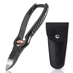 New Design Black Toenail Clippers Heavy Duty Thick Nail Clippers Stainless Steel Podiatry Ingrown Manicure Tools Wholesale