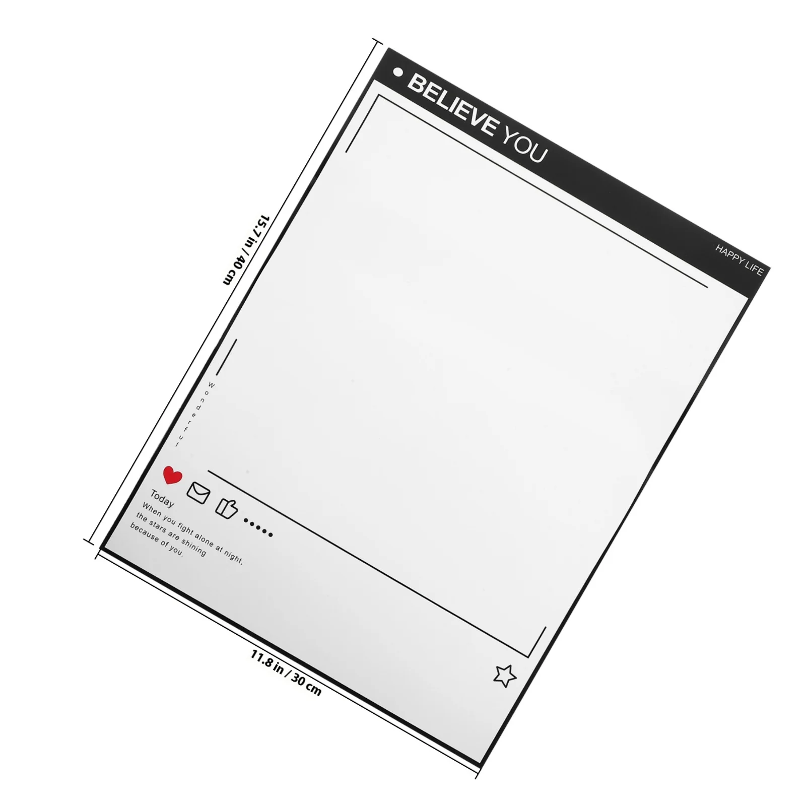 1 ورقة سبورة بيضاء مغناطيسية كبيرة تخطيط مذكرة الثلاجة جدول تذكير رسالة المجلس قابلة لإعادة الاستخدام لوحة كتابة المطبخ #4