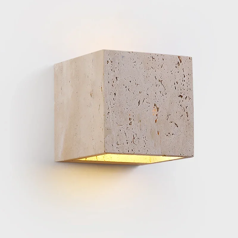 Wabi Sabi Natural Stone Wall Light for Living Room Bedroom Stairs Corridor Indoor Art Decoration Wall Lamp Home Bedside Sconces