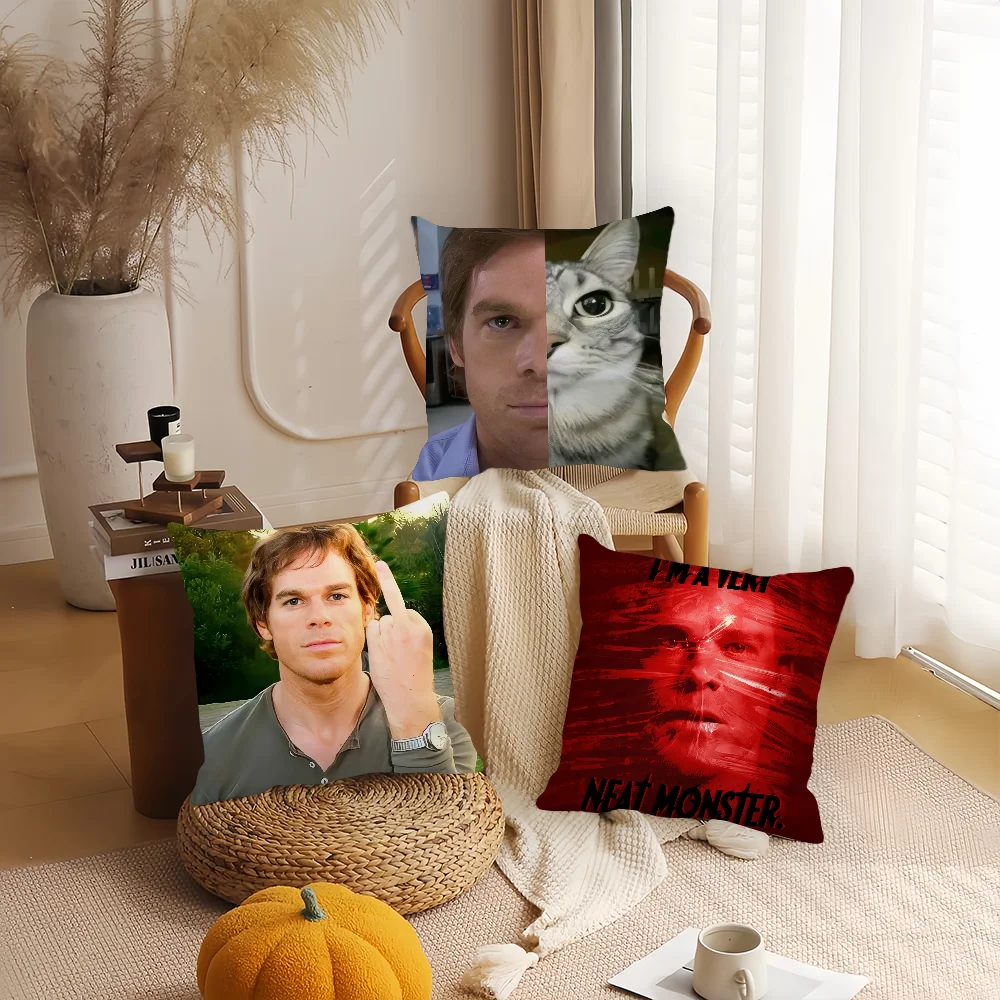 Hot D-Dexter Morgan Blood Never Lies Pillow Case Bedroom Sofa Living Room Backrest Decoration Square Cushion Nap Time