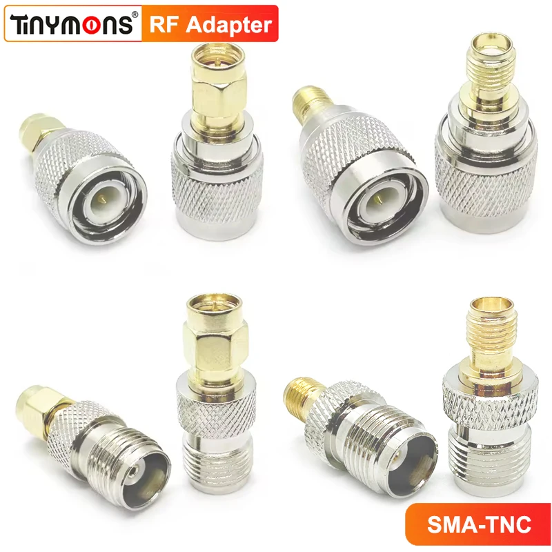 4 Types SMA to TNC Adapter Kit TNC Male Female to SMA Female Male RF Coaxial Connector for LTE Router Radio Antenna