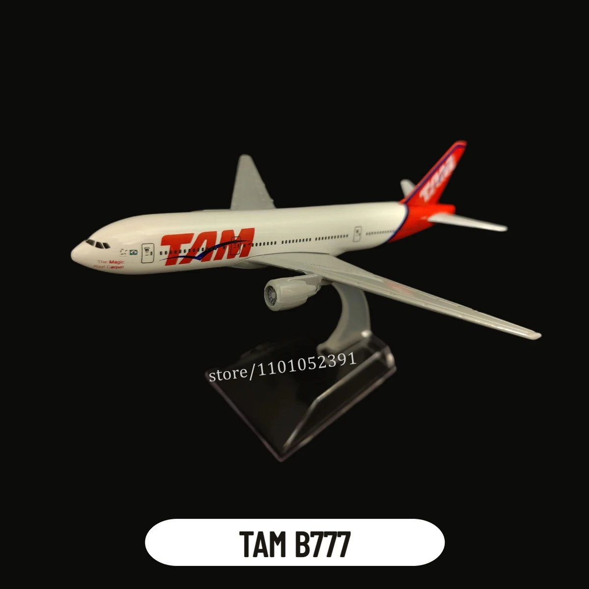 1:400 Metal Aircraft Model Replica, Brazil TAM Air B777 Airplane Scale Aviation Diecast Miniature Art Home Office Decor Toy Gift