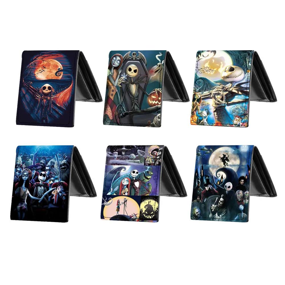 

Disney Animation The Nightmare Before Christmas Cartoon Series Men's Wallet Document Bag Various Styles Money Clip Collapsible