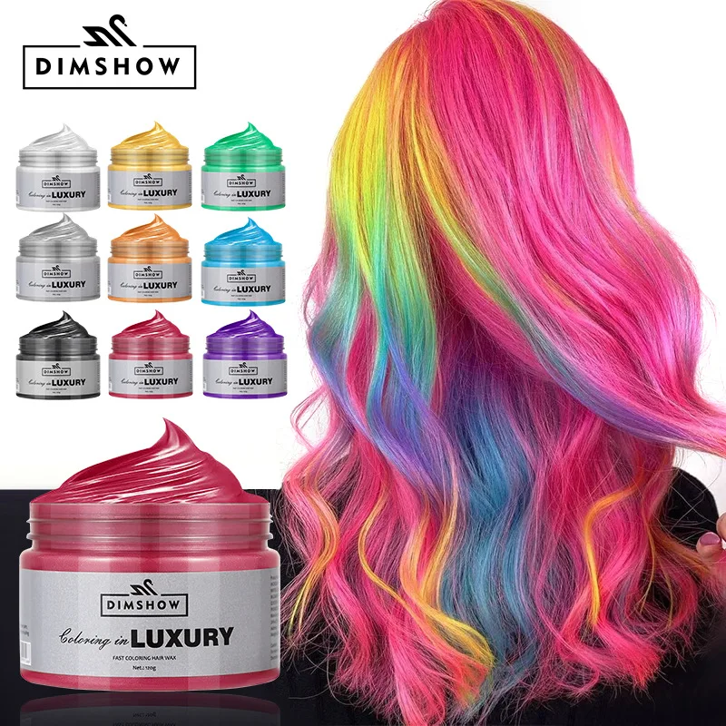 

Temporary Hair Color Wax Instant Hair Dyer Natural Hair Strong Gel Cream Hair Coloring Shampoo Disposable Hair Styling Dye Gel