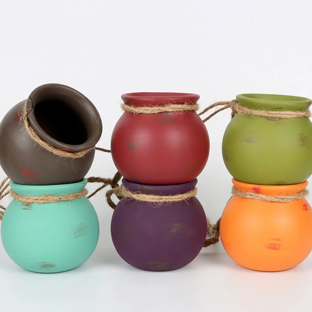 Breathable And Luminous Ceramic Planter Biodegradable Hanging Plant Pot Not Easily Deformed