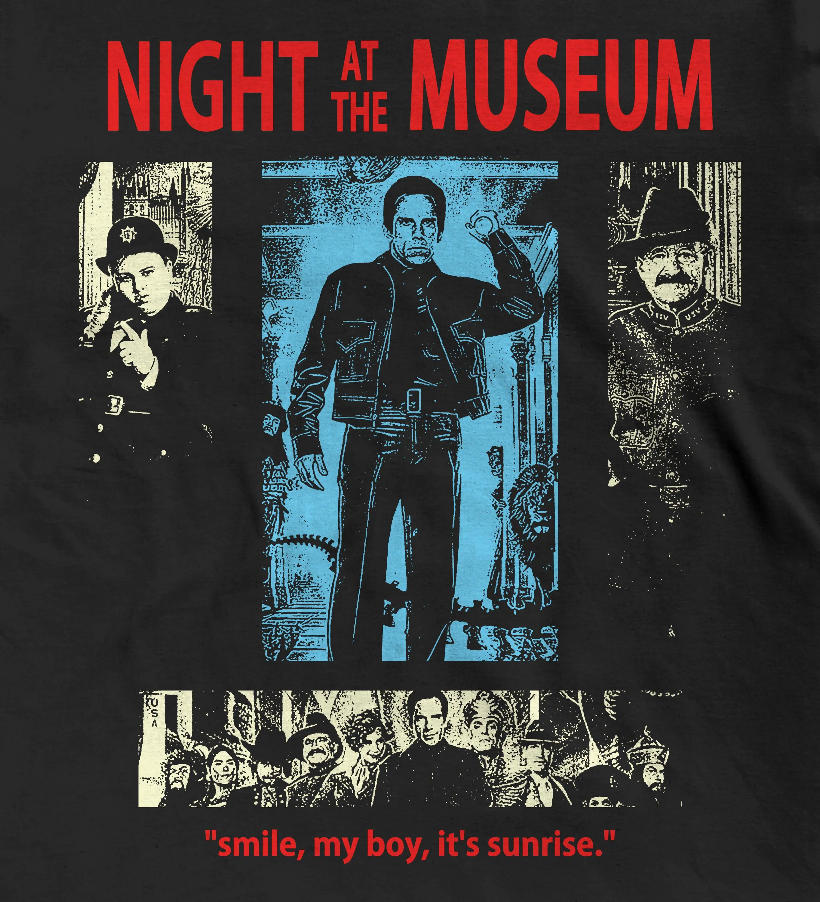 Night at the Museum Graphic Tee, Larry Daley Ahkmenrah Sunrise Shirt