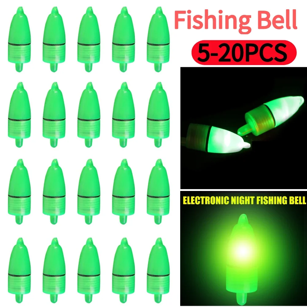 رأس منبه ليد لقضيب الصيد ، أضواء ليلية للجرس المزدوج ، إنذار كهربائي مضيء ، جودة عالية لأداة معالجة خارجية ، 5-20