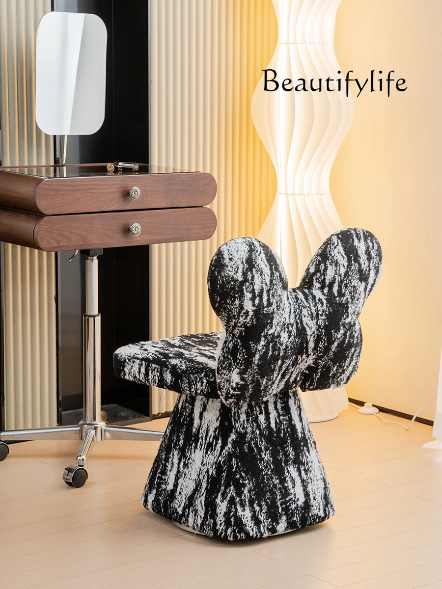 Designer Minimalist Butterfly Chair Simple Bedroom Rotating Cosmetic Chair Light Luxury Advanced Dressing Stool