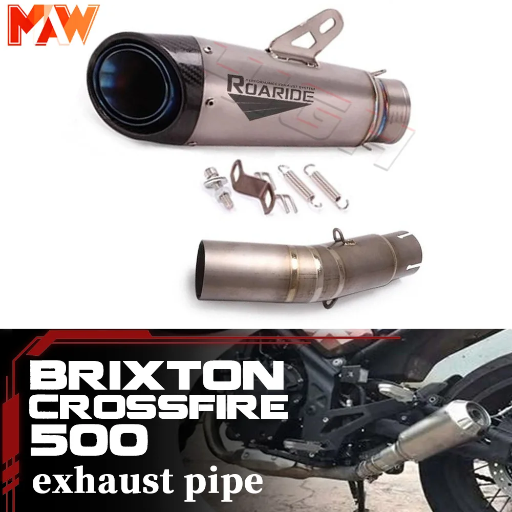 

Brixton Crossfire 500 motorcycle GK500 exhaust pipe mid-section and tail section exhaust